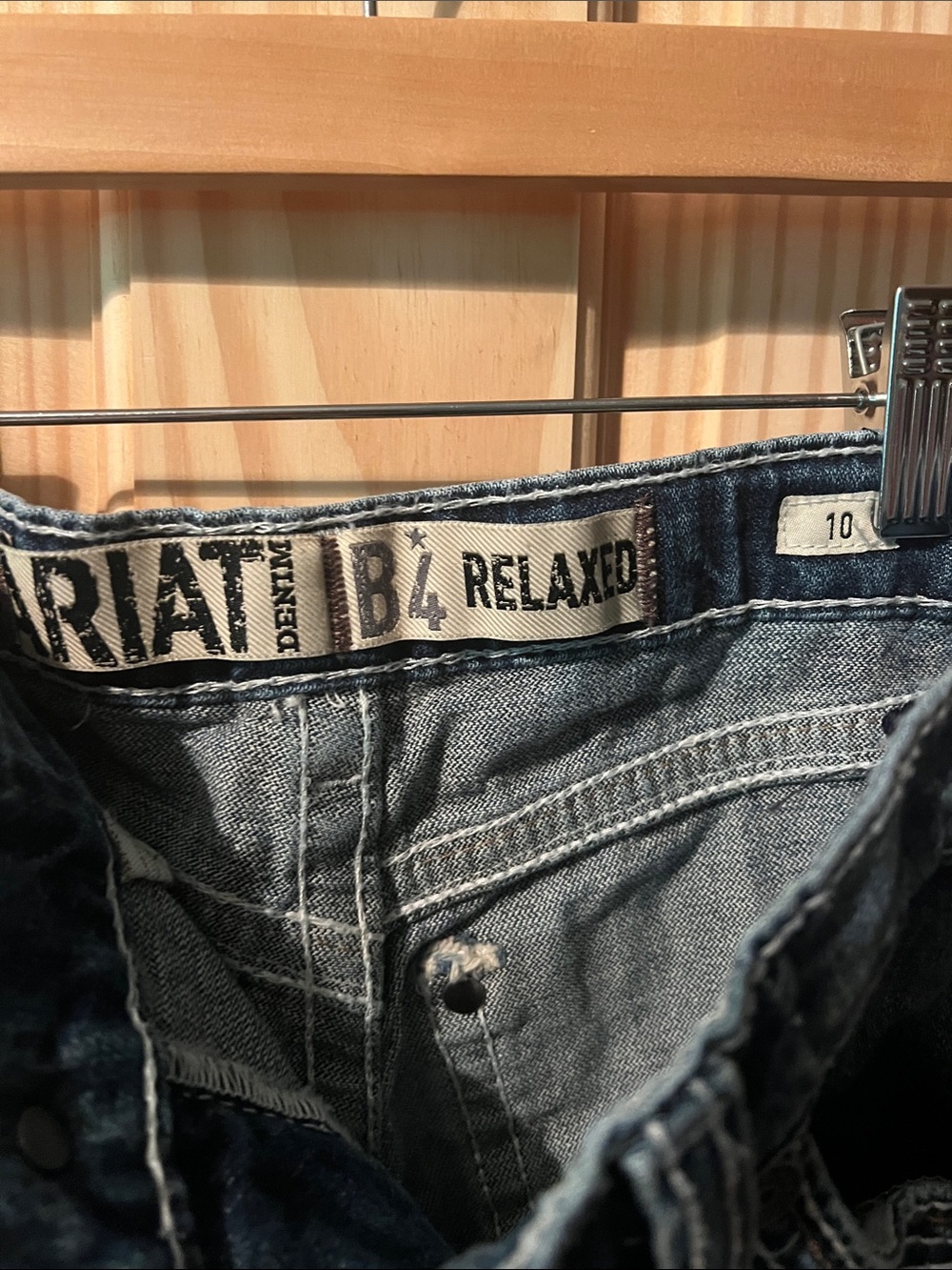 Ariat Boys Dark Blue Bootcut Jeans - Picture 2 of 3